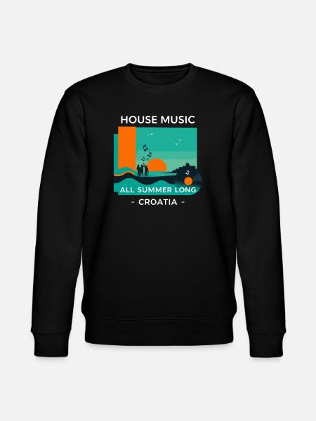 Croatia House Music - Stanley/Stella CHANGER Unisex Organic Sweatshirt - black