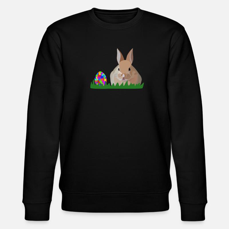 Olli Easter Bunny - Stanley/Stella CHANGER Unisex Organic Sweatshirt - black