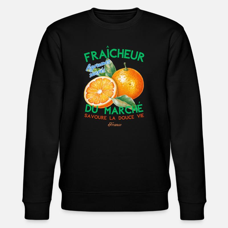 Fraicheur du marché - Stanley/Stella Unisex Bio-Sweatshirt CHANGER  - Schwarz
