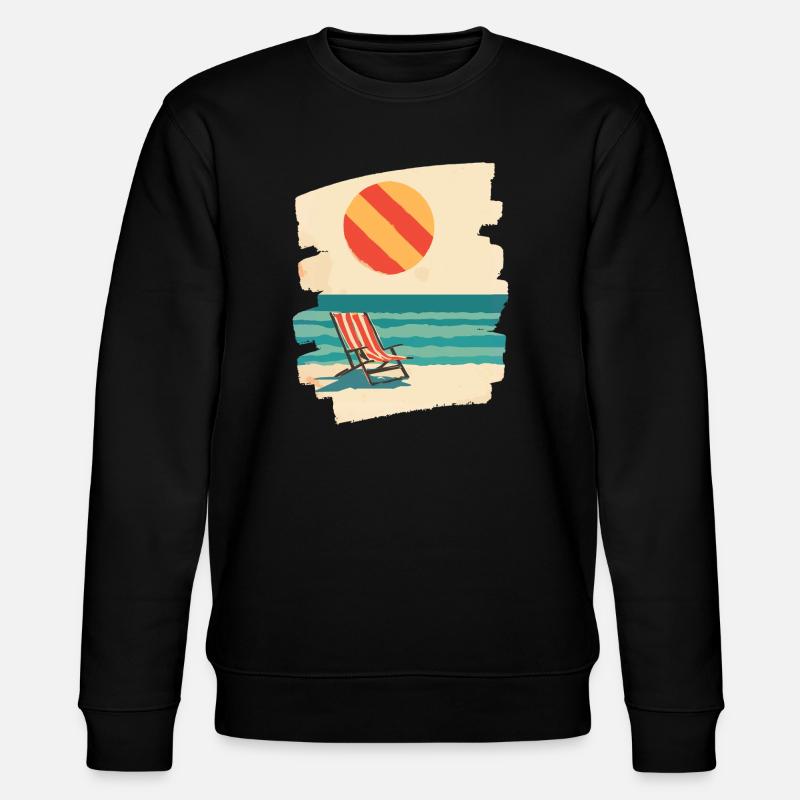 Sommer Sonne Strand - Stanley/Stella Unisex Bio-Sweatshirt CHANGER  - Schwarz