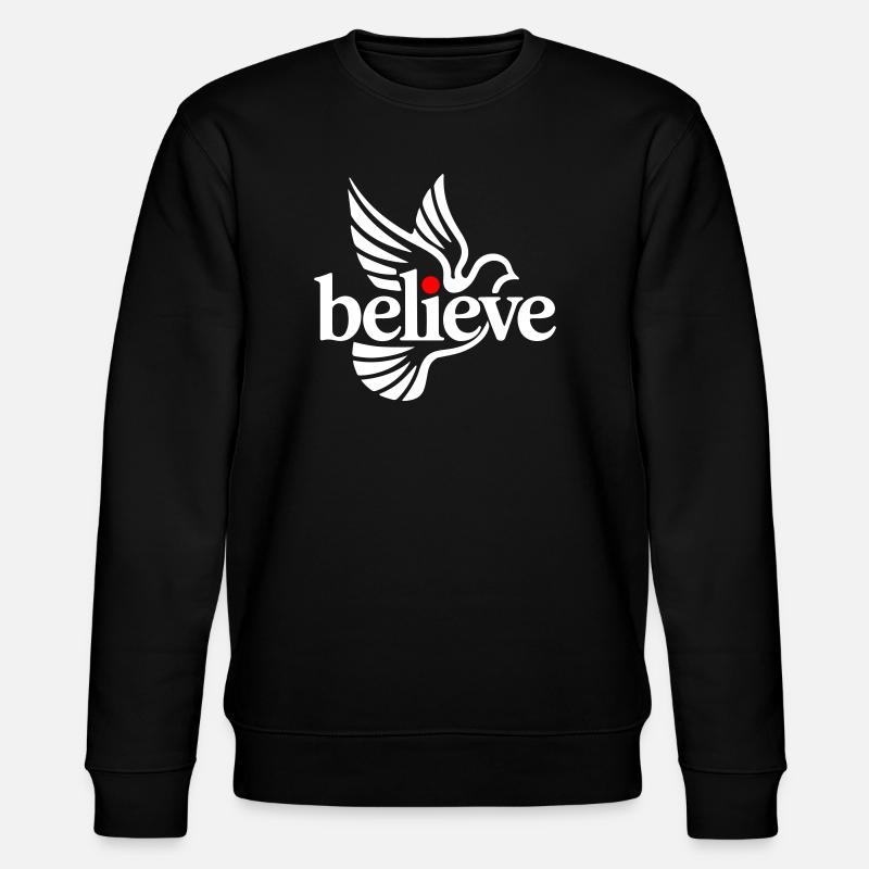 believe glaube - Stanley/Stella Unisex Bio-Sweatshirt CHANGER  - Schwarz