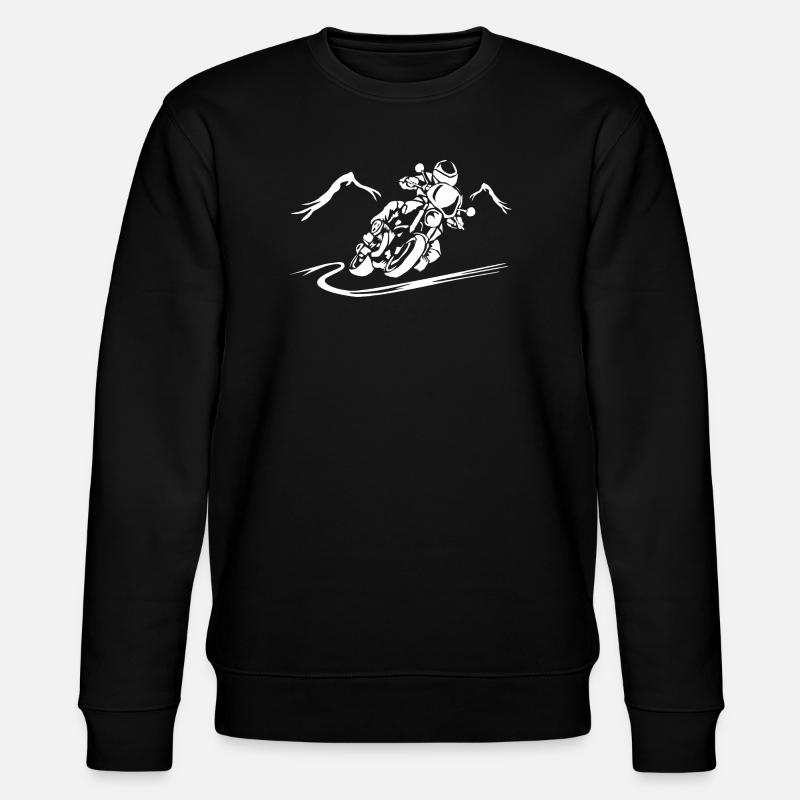 Speeding motorcycle silhouette - Stanley/Stella CHANGER Unisex Organic Sweatshirt - black