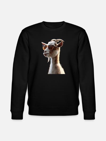 Geit Binnenlandse Geit Steenbok Geit Geit Schattige Geiten - Stanley/Stella Uniseks bio-sweatshirt CHANGER  - zwart
