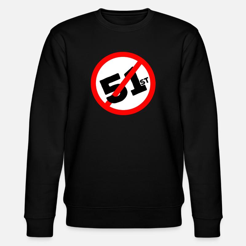 51. Bundesstaat Auf keinen Fall - Stanley/Stella Unisex Bio-Sweatshirt CHANGER  - Schwarz