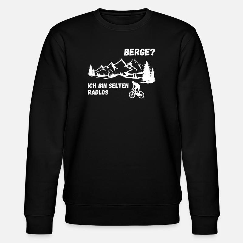 Mountains? No problem for me biker - Stanley/Stella CHANGER Unisex Organic Sweatshirt - black