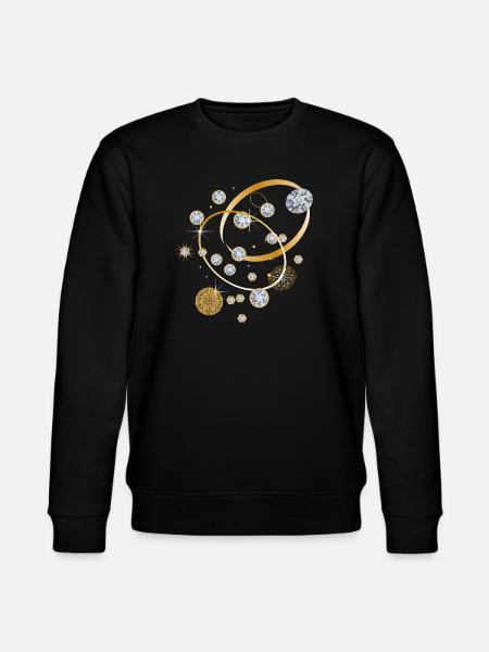 Diamond constellation in golden strips - Stanley/Stella CHANGER Unisex Organic Sweatshirt - black
