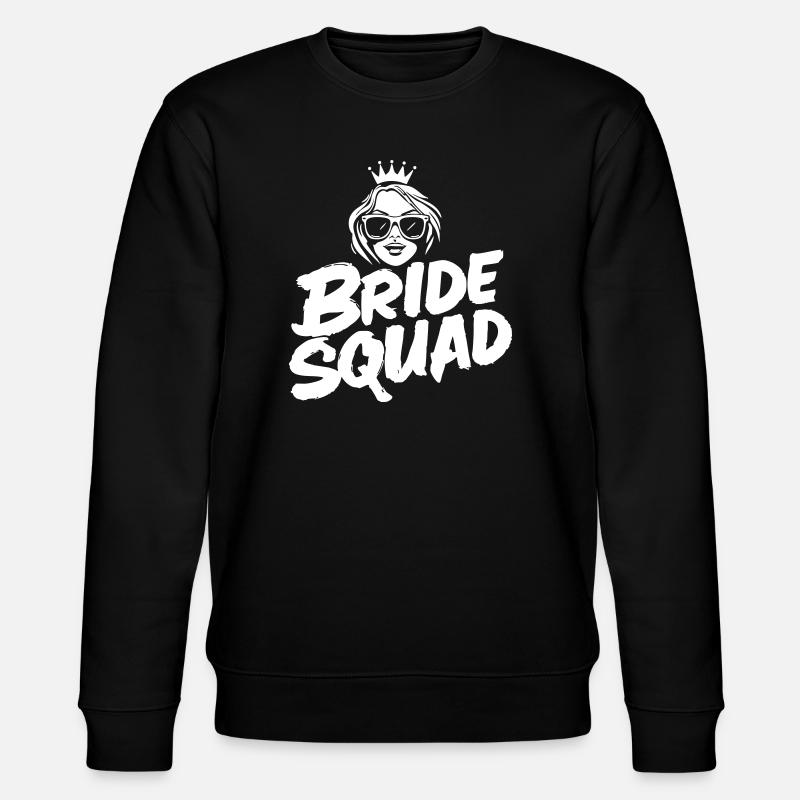 Braut „Bride Squad“-Design - Stanley/Stella Unisex Bio-Sweatshirt CHANGER  - Schwarz