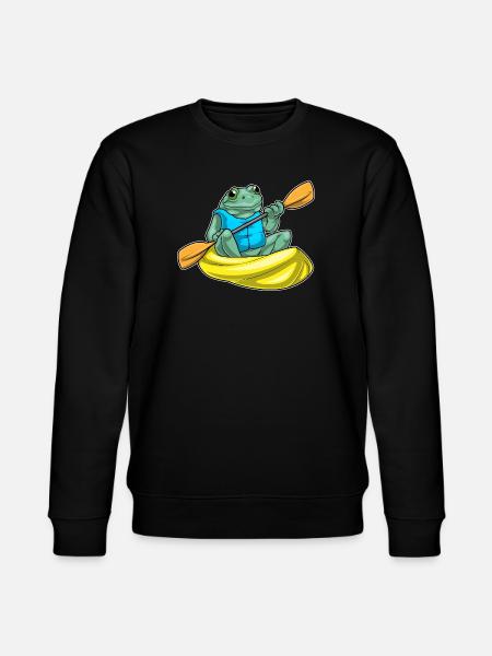 Frosch kleines Boot - Stanley/Stella Unisex Bio-Sweatshirt CHANGER - Schwarz