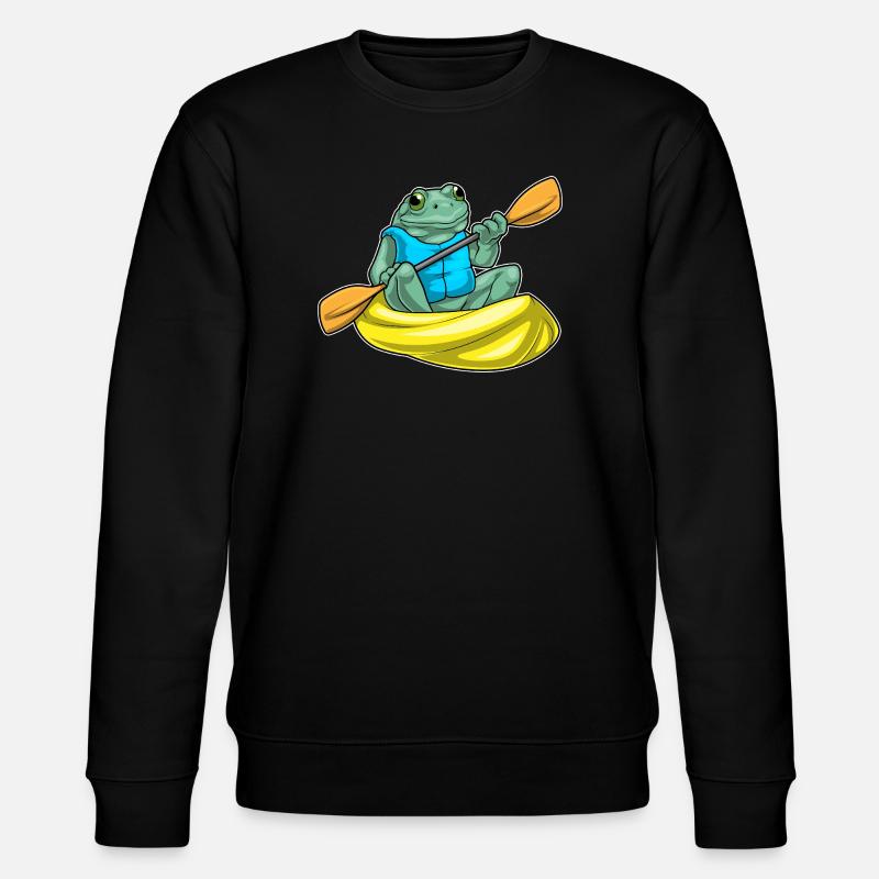 Frosch Kayak Paddel - Stanley/Stella Unisex Bio-Sweatshirt CHANGER  - Schwarz