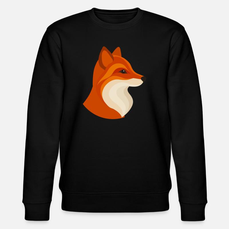 Renard moderne – géométrique et élégant - Sweat bio CHANGER Stanley/Stella Unisexe - noir