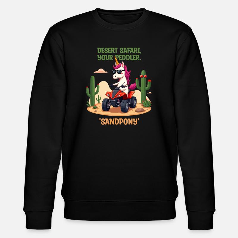 Wüsten-Einhorn - Stanley/Stella Unisex Bio-Sweatshirt CHANGER  - Schwarz