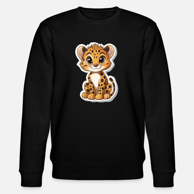 Süsser Gepard - Stanley/Stella Unisex Bio-Sweatshirt CHANGER  - Schwarz
