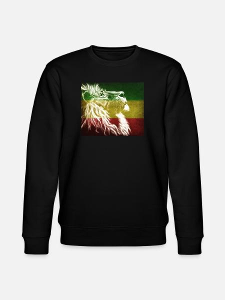 Reggae Lion Flag Art - Stanley/Stella CHANGER Unisex Organic Sweatshirt - black