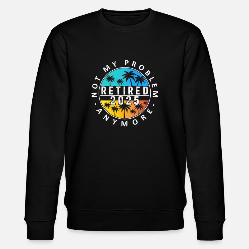 Retraité 2025 Palm Sunset Design - Sweat bio CHANGER Stanley/Stella Unisexe - noir
