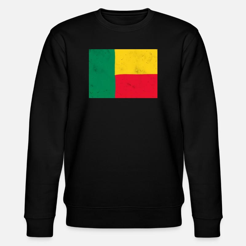 Flagge von Benin - Stanley/Stella Unisex Bio-Sweatshirt CHANGER  - Schwarz