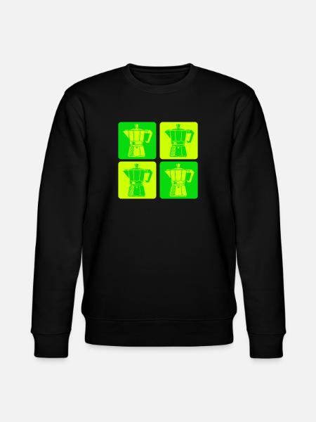 Retro Espresso Maker Pop Art - Stanley/Stella CHANGER Unisex Organic Sweatshirt - black