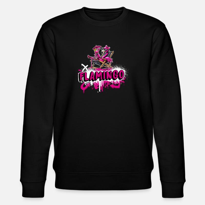 Relax Flamingo Graffiti Style - Stanley/Stella CHANGER Unisex Organic Sweatshirt - black