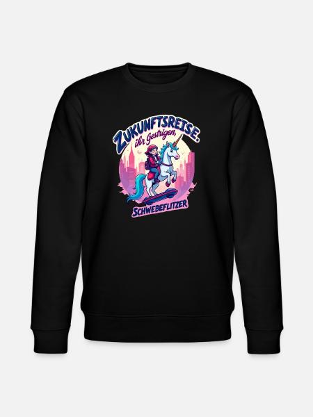 Zukunftritt mit Einhorn - Stanley/Stella Unisex Bio-Sweatshirt CHANGER - Schwarz