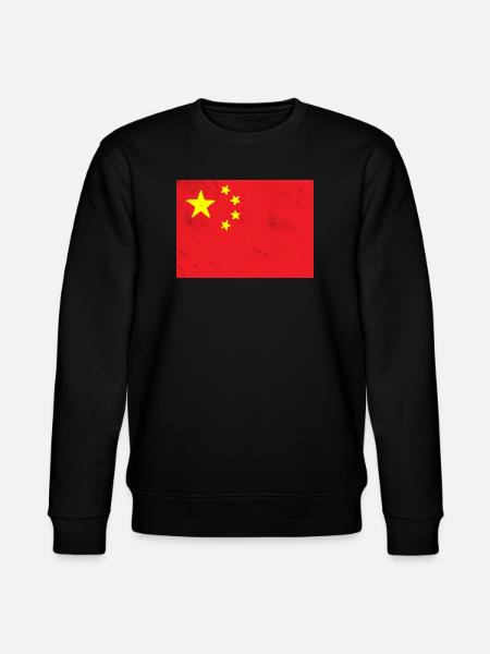 Flag of China - Stanley/Stella CHANGER Unisex Organic Sweatshirt - black