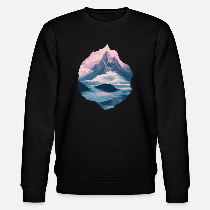 Berge Klettern Kletterer Wandern - Stanley/Stella Unisex Bio-Sweatshirt CHANGER  - Schwarz