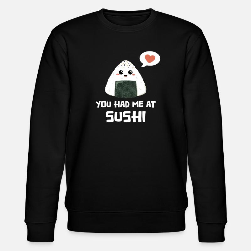 Sushi onigiri disant drôle - Sweat bio CHANGER Stanley/Stella Unisexe - noir