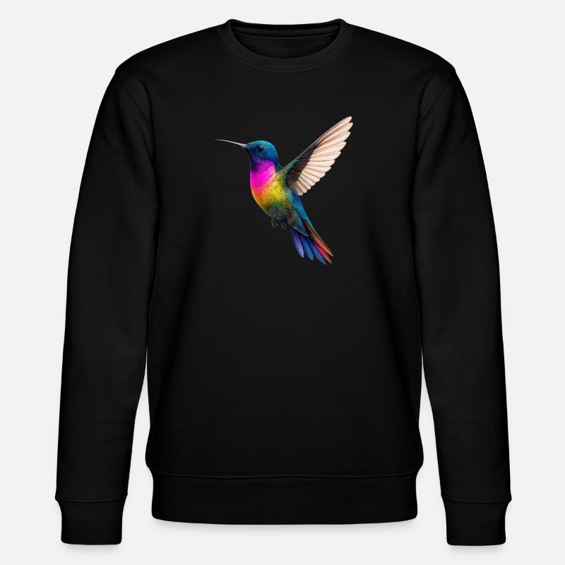 Conception vibrante de colibri arc-en-ciel - Sweat bio CHANGER Stanley/Stella Unisexe - noir