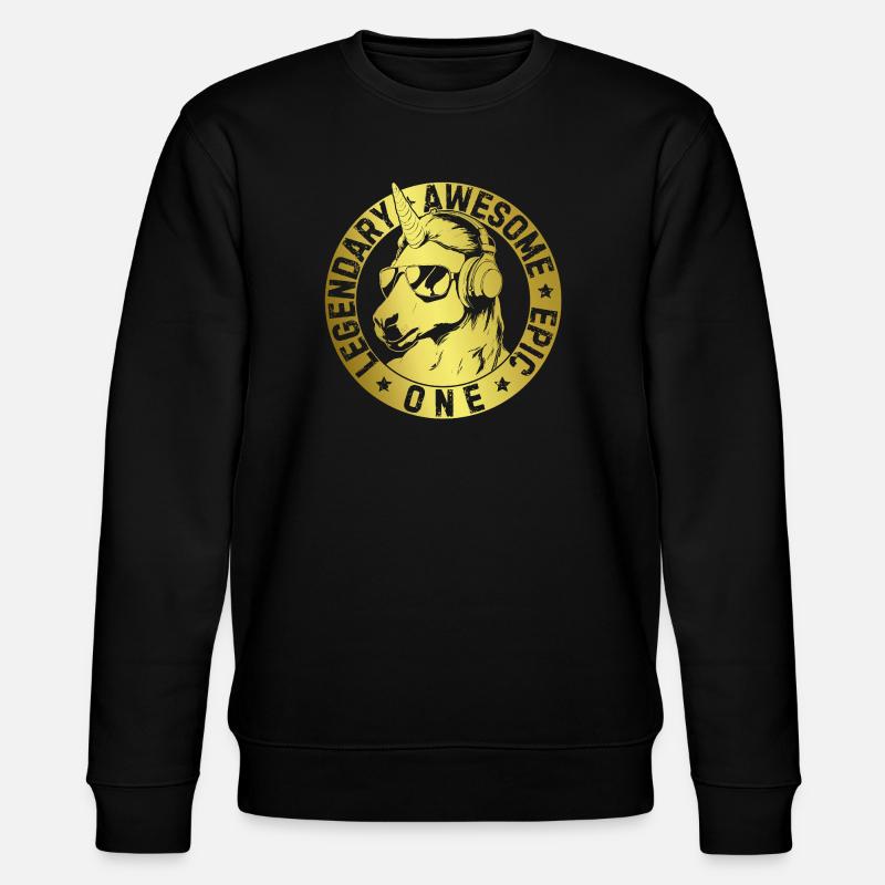 LEGENDARY AWESOME EPIC ONE - Stanley/Stella CHANGER Unisex Organic Sweatshirt - black