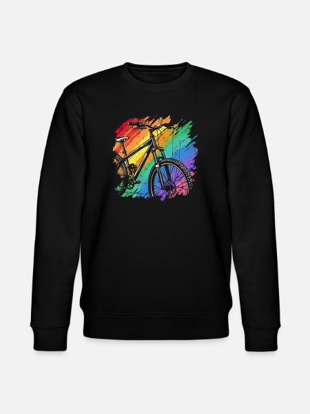 Vibrant Bicycle Art Print - Stanley/Stella CHANGER Unisex Organic Sweatshirt - black