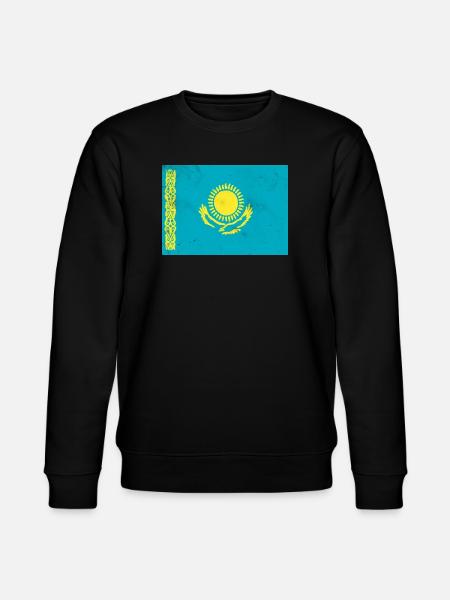 Flag of Kazakhstan - Stanley/Stella CHANGER Unisex Organic Sweatshirt - black