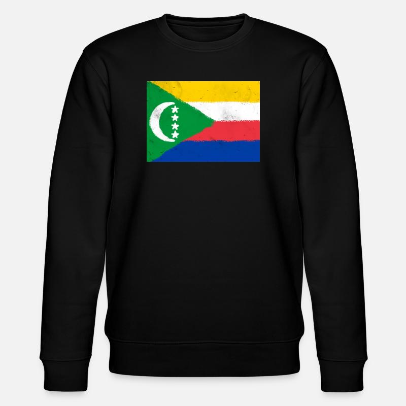 Drapeau des Comores - Sweat bio CHANGER Stanley/Stella Unisexe - noir