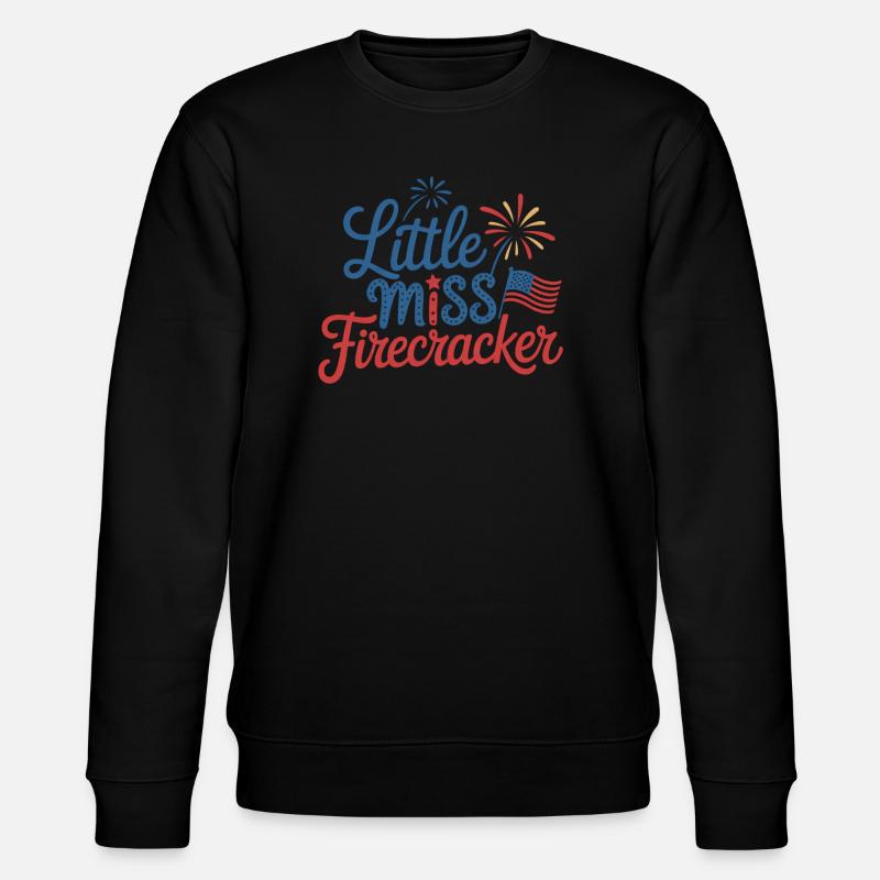 Little Miss Firecracker - Stanley/Stella Unisex Bio-Sweatshirt CHANGER  - Schwarz
