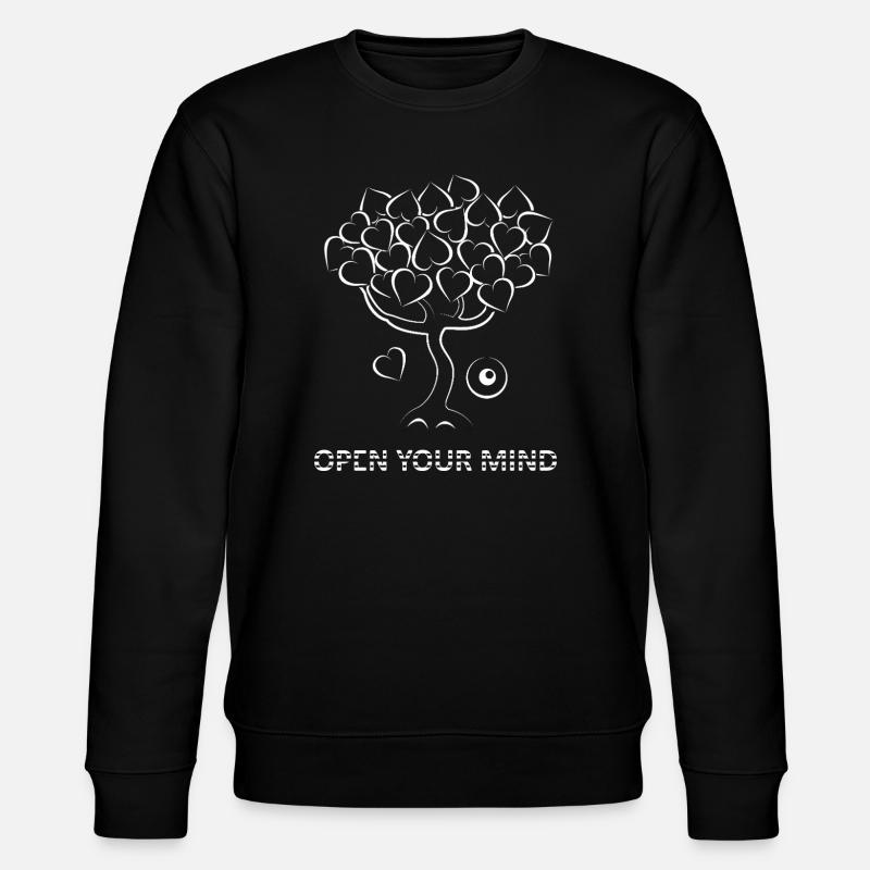 Open your mind tree - Stanley/Stella CHANGER Unisex Organic Sweatshirt - black