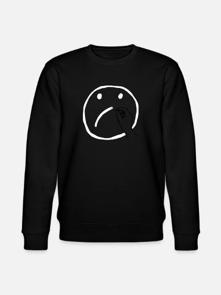 Sad face - Stanley/Stella CHANGER Unisex Organic Sweatshirt - black