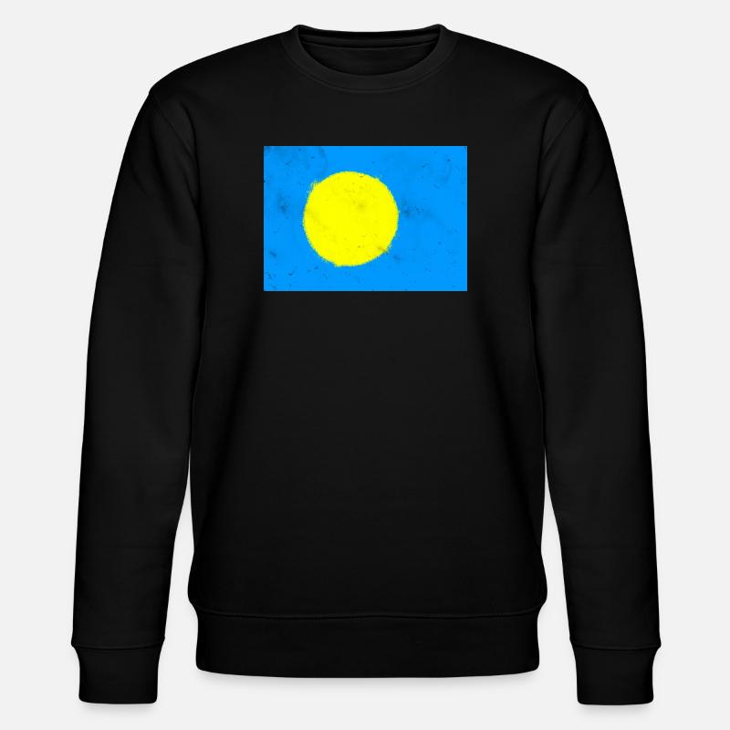 Flagge von Palau - Stanley/Stella Unisex Bio-Sweatshirt CHANGER - Schwarz