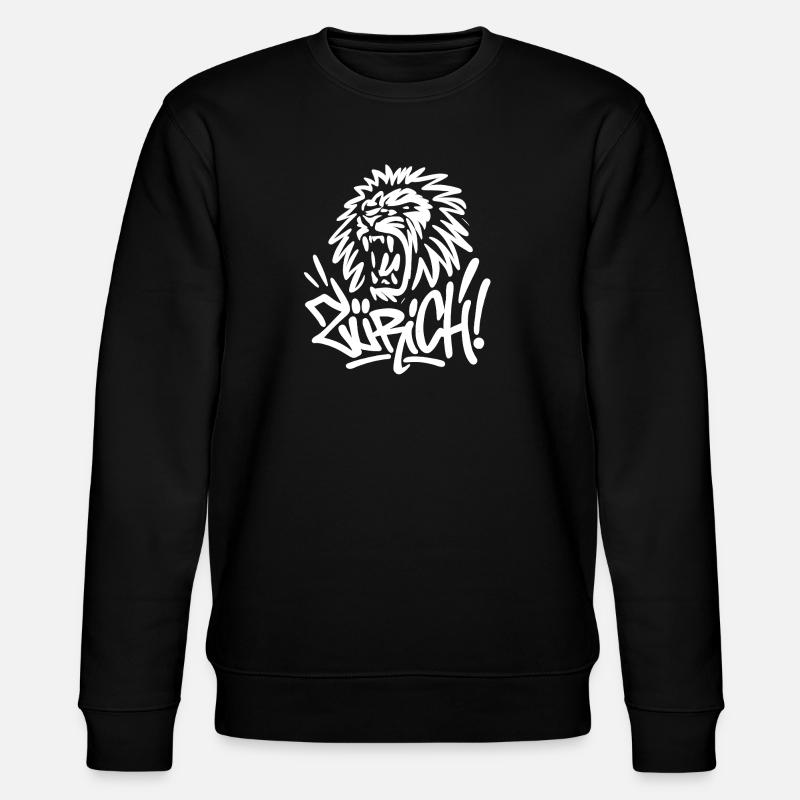 ZURICH Graffiti Lion - Sweat bio CHANGER Stanley/Stella Unisexe - noir