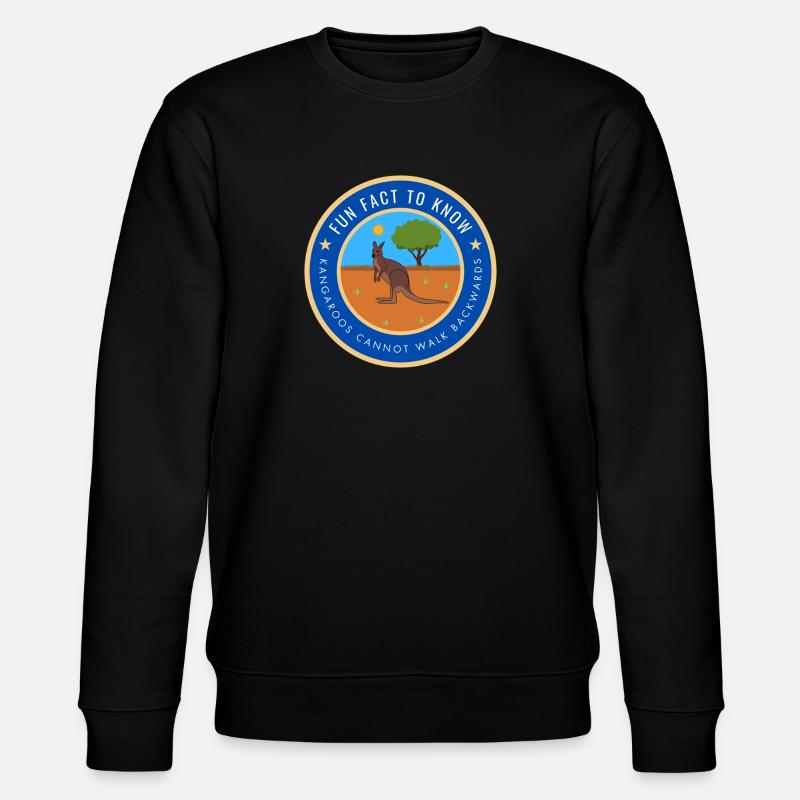 Kangaroos cannot walk backwards - Stanley/Stella CHANGER Unisex Organic Sweatshirt - black