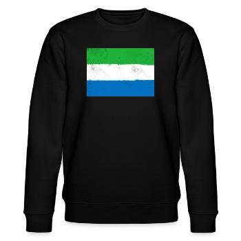 Flagge von Sierra Leone - Stanley/Stella Unisex Bio-Sweatshirt CHANGER  - Schwarz - Vorne - Nik (191cm) & Marisol (170cm)