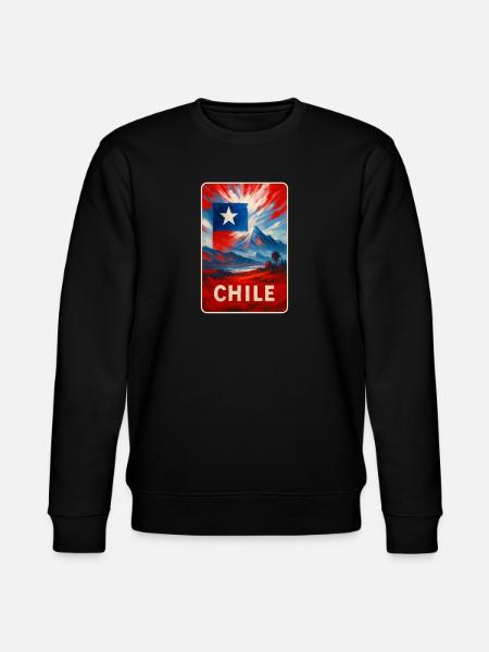 Chile Travel Art - Stanley/Stella CHANGER Unisex Organic Sweatshirt - black