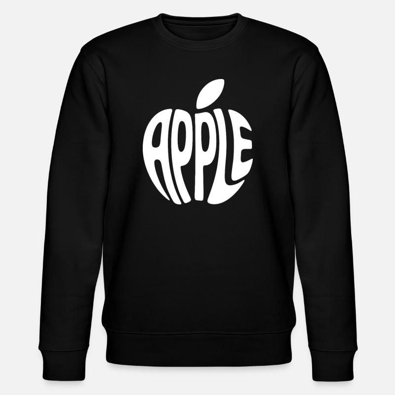 Apple Fruit Word Art - Stanley/Stella CHANGER Unisex Organic Sweatshirt - black