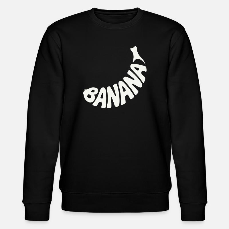 Banane Fruit Mot Art - Sweat bio CHANGER Stanley/Stella Unisexe - noir