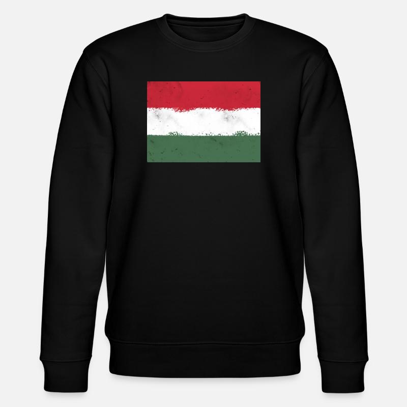Flagge von Ungarn - Stanley/Stella Unisex Bio-Sweatshirt CHANGER  - Schwarz