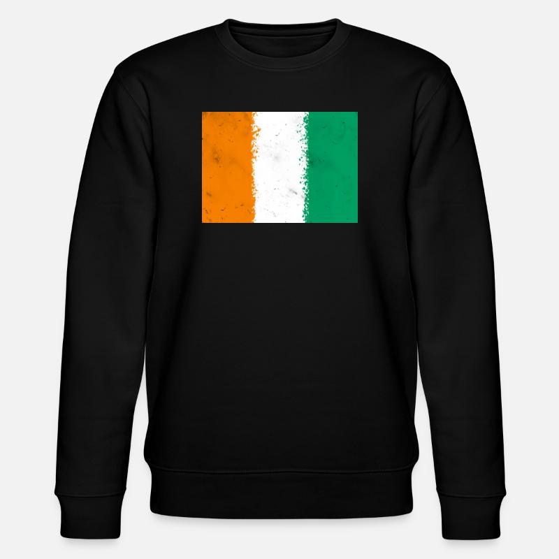 Flagge von Côte d'Ivoire - Stanley/Stella Unisex Bio-Sweatshirt CHANGER  - Schwarz