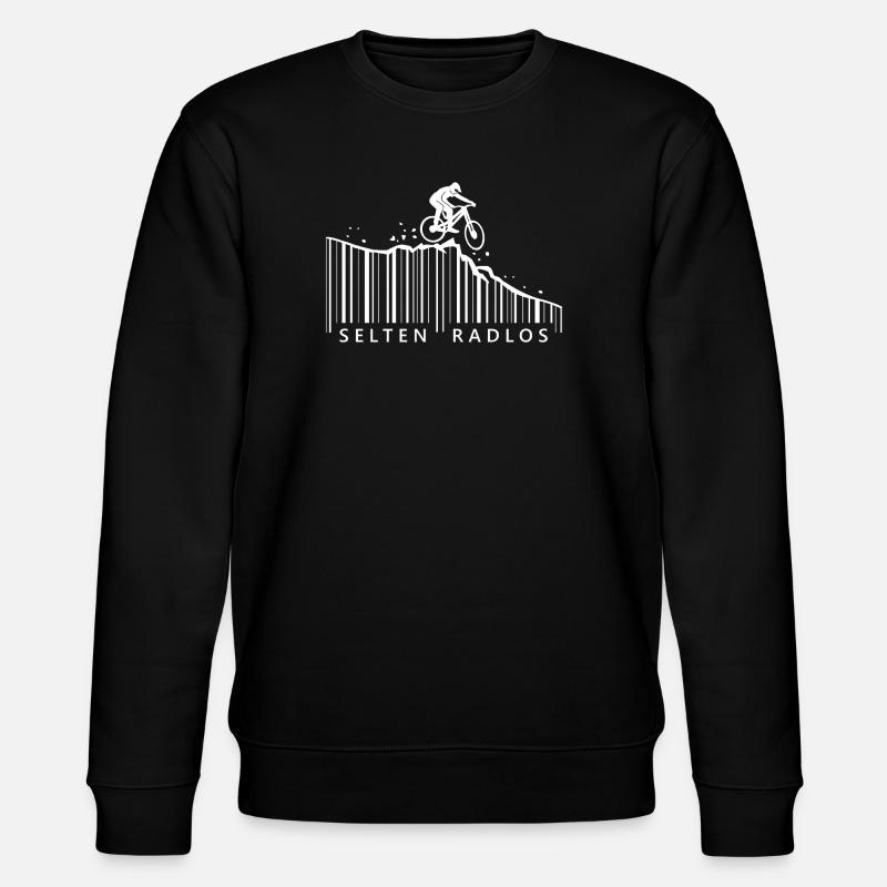 selten radlos barcode downhill fahrrad - Stanley/Stella Unisex Bio-Sweatshirt CHANGER  - Schwarz