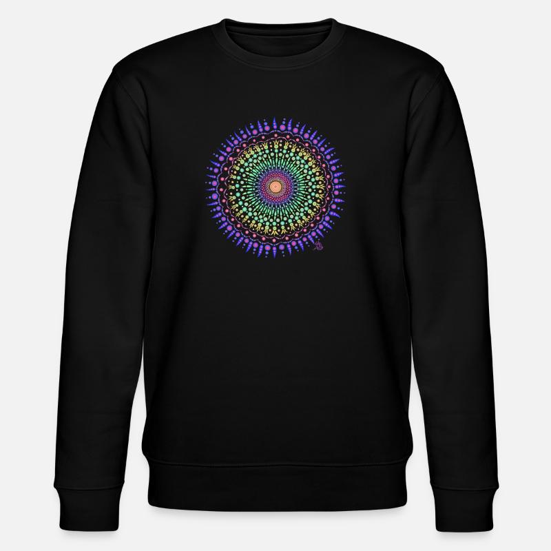 Mandala Energie - Stanley/Stella Unisex Bio-Sweatshirt CHANGER  - Schwarz