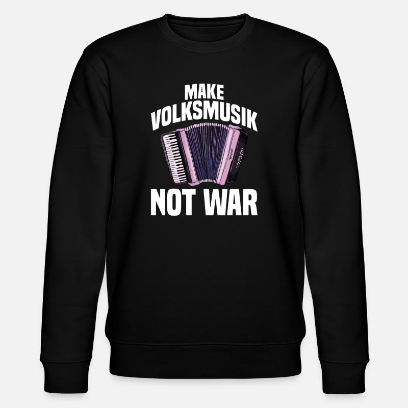 Akkordeon - Make Volksmusik not War - Stanley/Stella Unisex Bio-Sweatshirt CHANGER - Schwarz