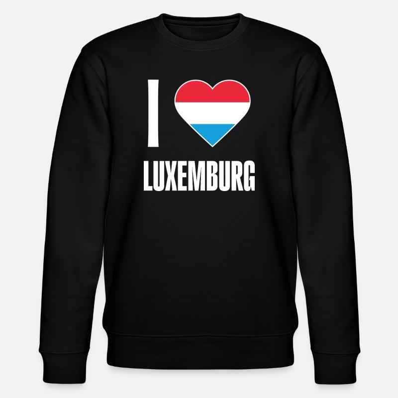 Drapeau du Coeur du Luxembourg - Sweat bio CHANGER Stanley/Stella Unisexe - noir
