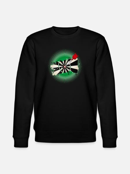 Graffiti style dartboard with hit - Stanley/Stella CHANGER Unisex Organic Sweatshirt - black