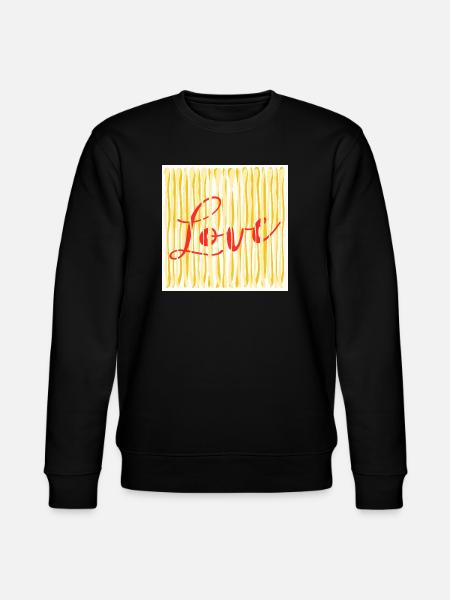 LOVE PASTA SPAGHETTI COOKING - Stanley/Stella CHANGER Unisex Organic Sweatshirt - black
