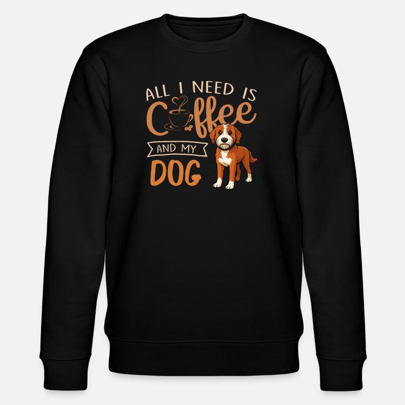 Café, chien et moi - Sweat bio CHANGER Stanley/Stella Unisexe - noir