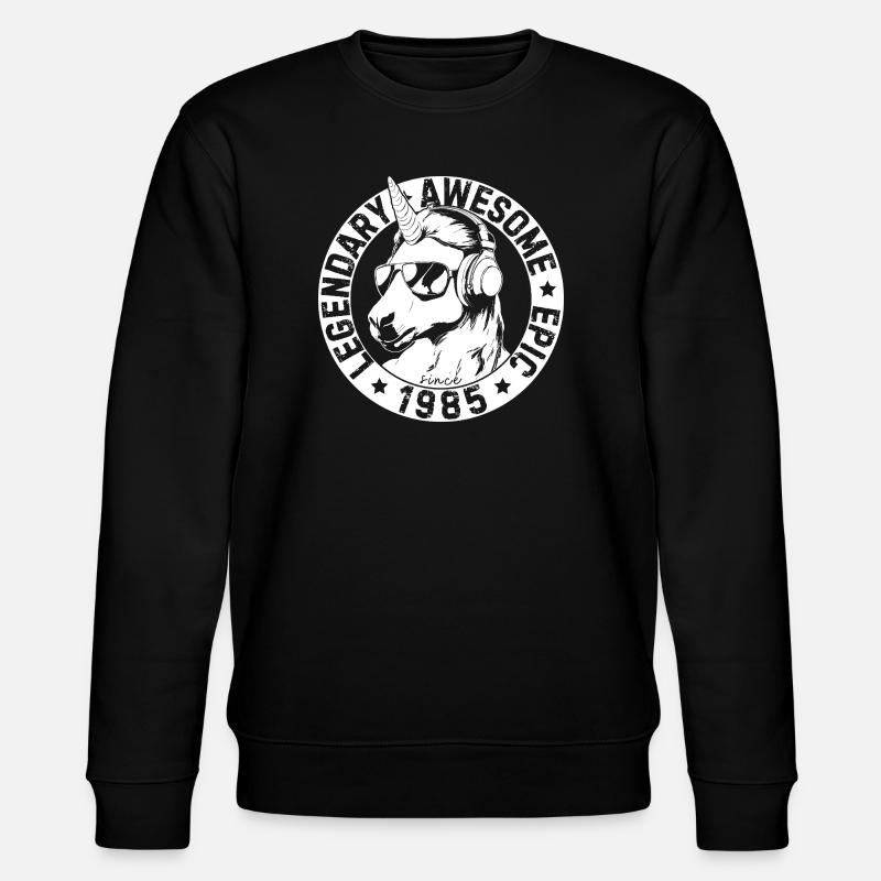 LEGENDARY AWESOME EPIC seit 1985 - Stanley/Stella Unisex Bio-Sweatshirt CHANGER  - Schwarz